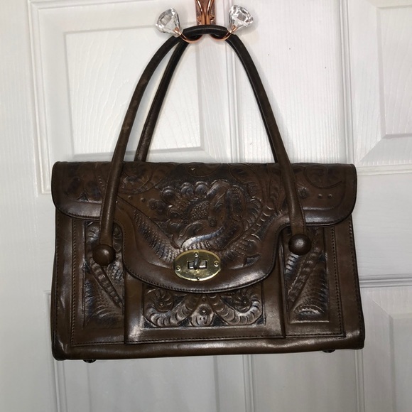 Vintage Handbags - Tooled Leather Purse